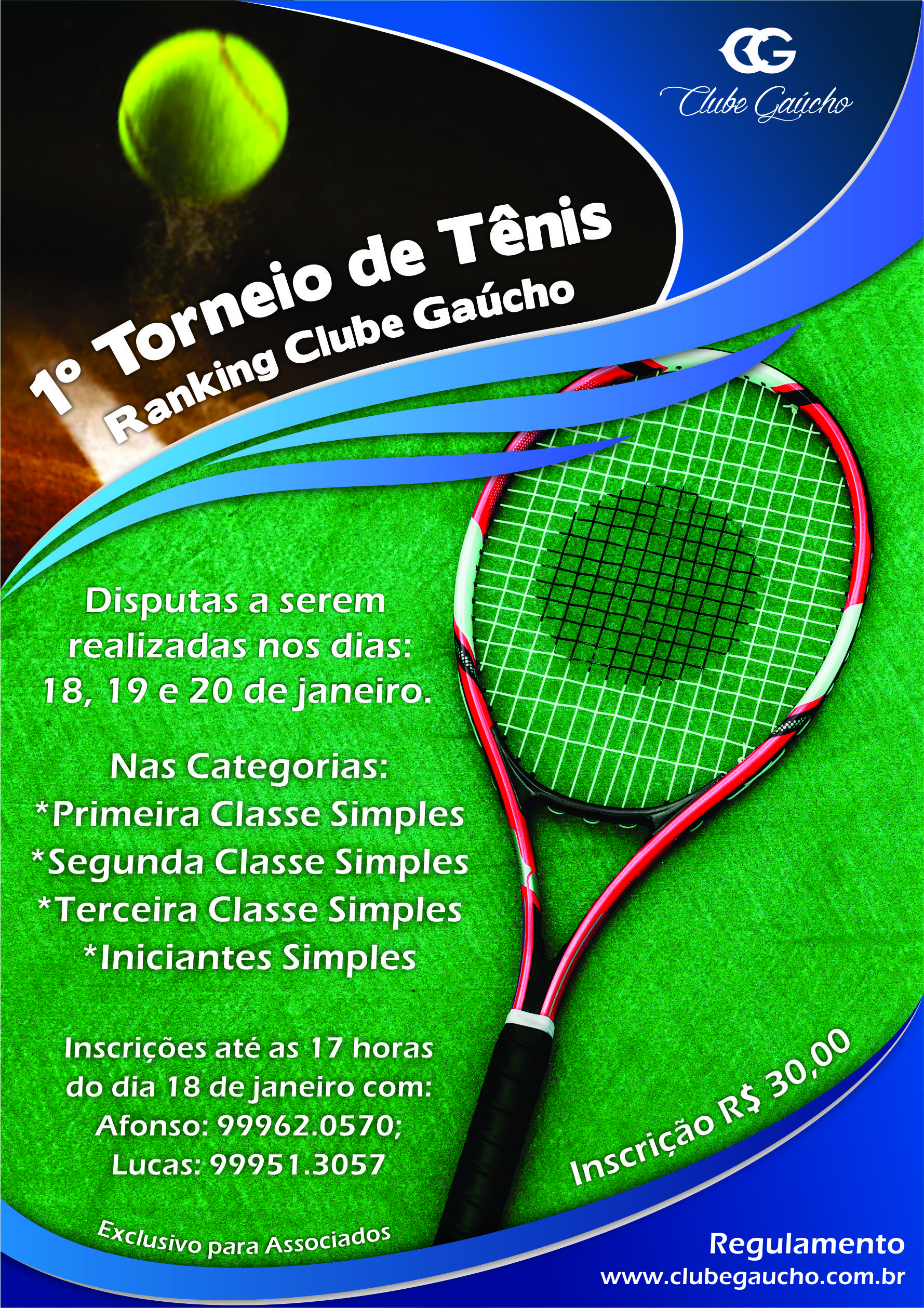 1º Torneio de Tênis – Ranking Clube Gaúcho
