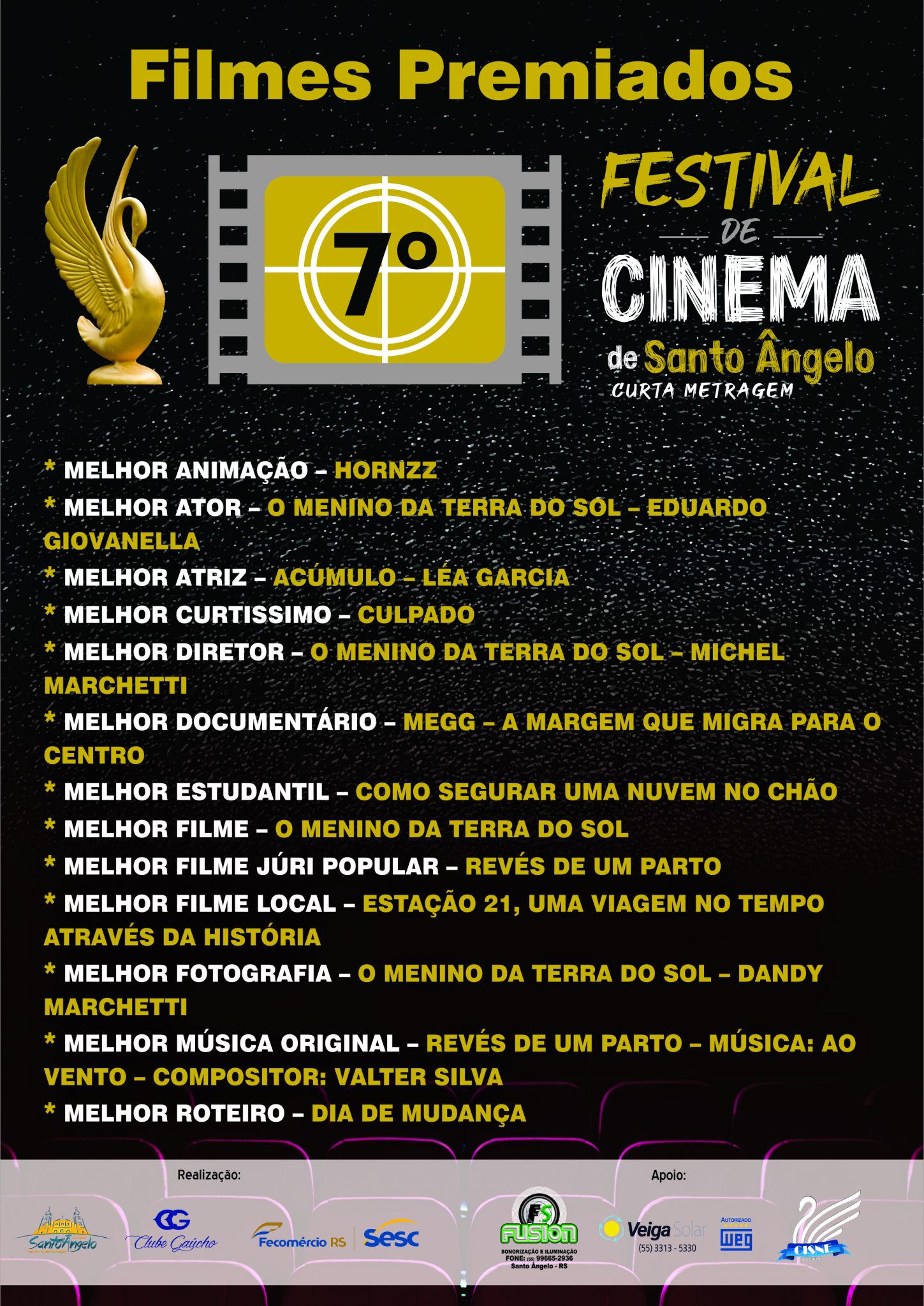 Filmes Premiados 7º Festival de Cinema de Santo Ângelo Curta Metragem