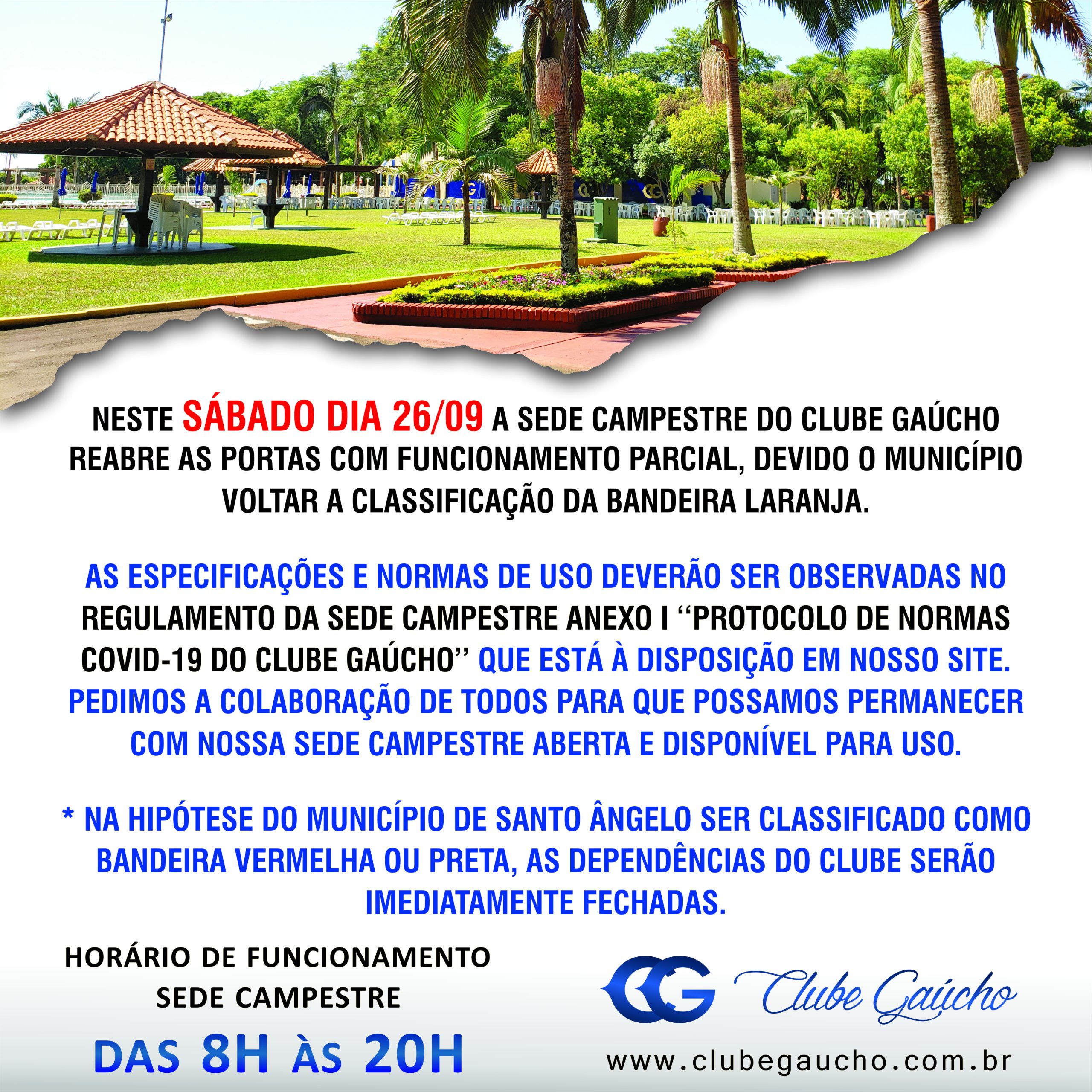 Reabertura Sede Campestre 26/09