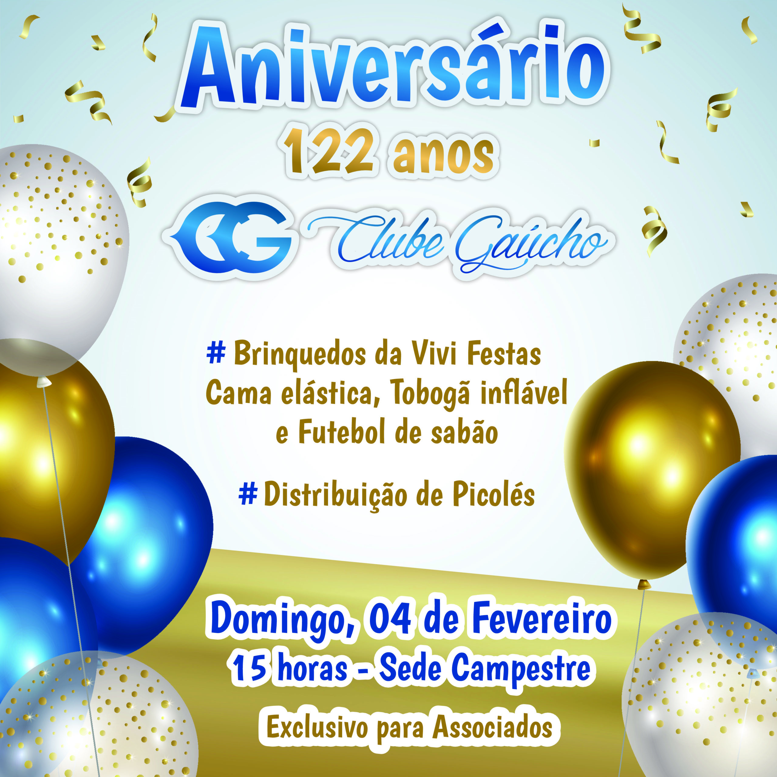 Aniversário do Clube Gaúcho 122 anos!