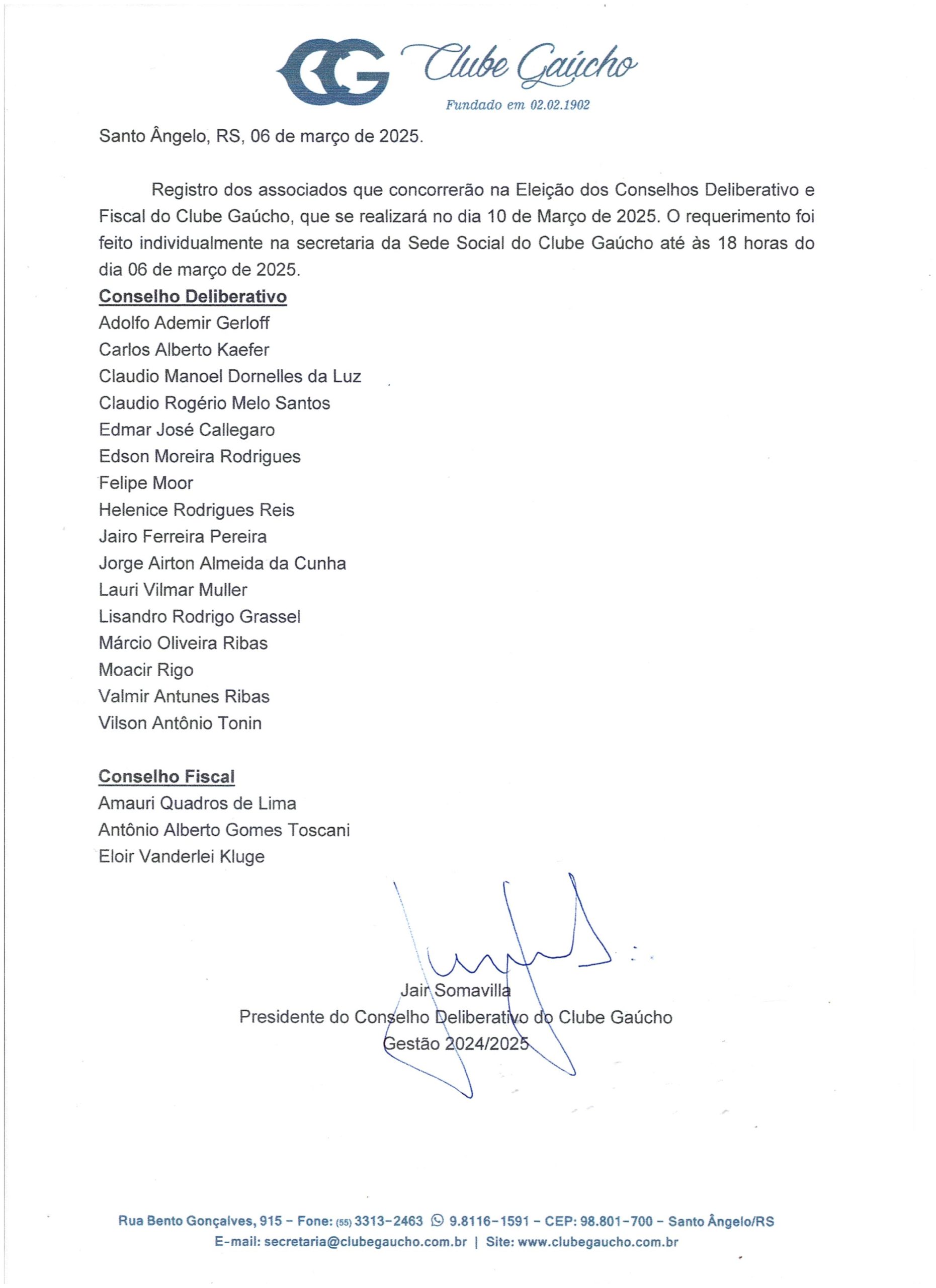 Eleição Conselhos