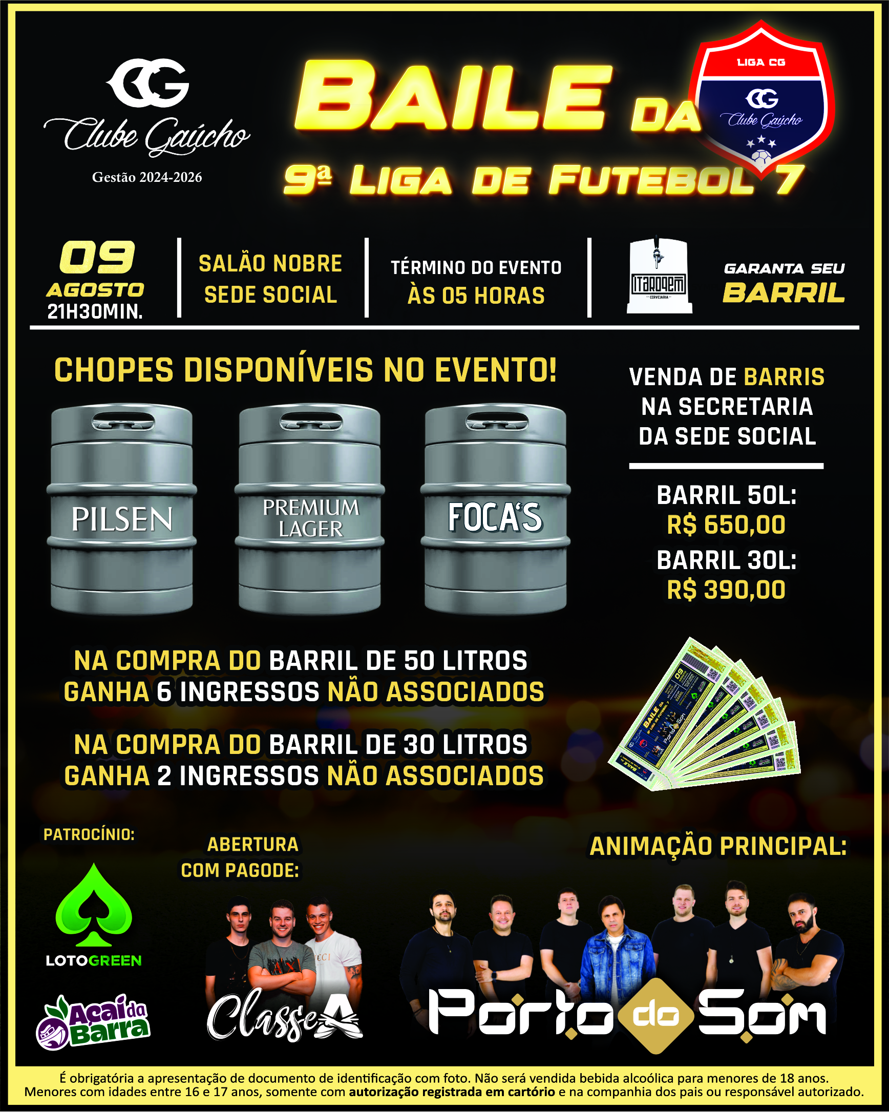 Baile da 9° Liga de Futebol 7 🏆
